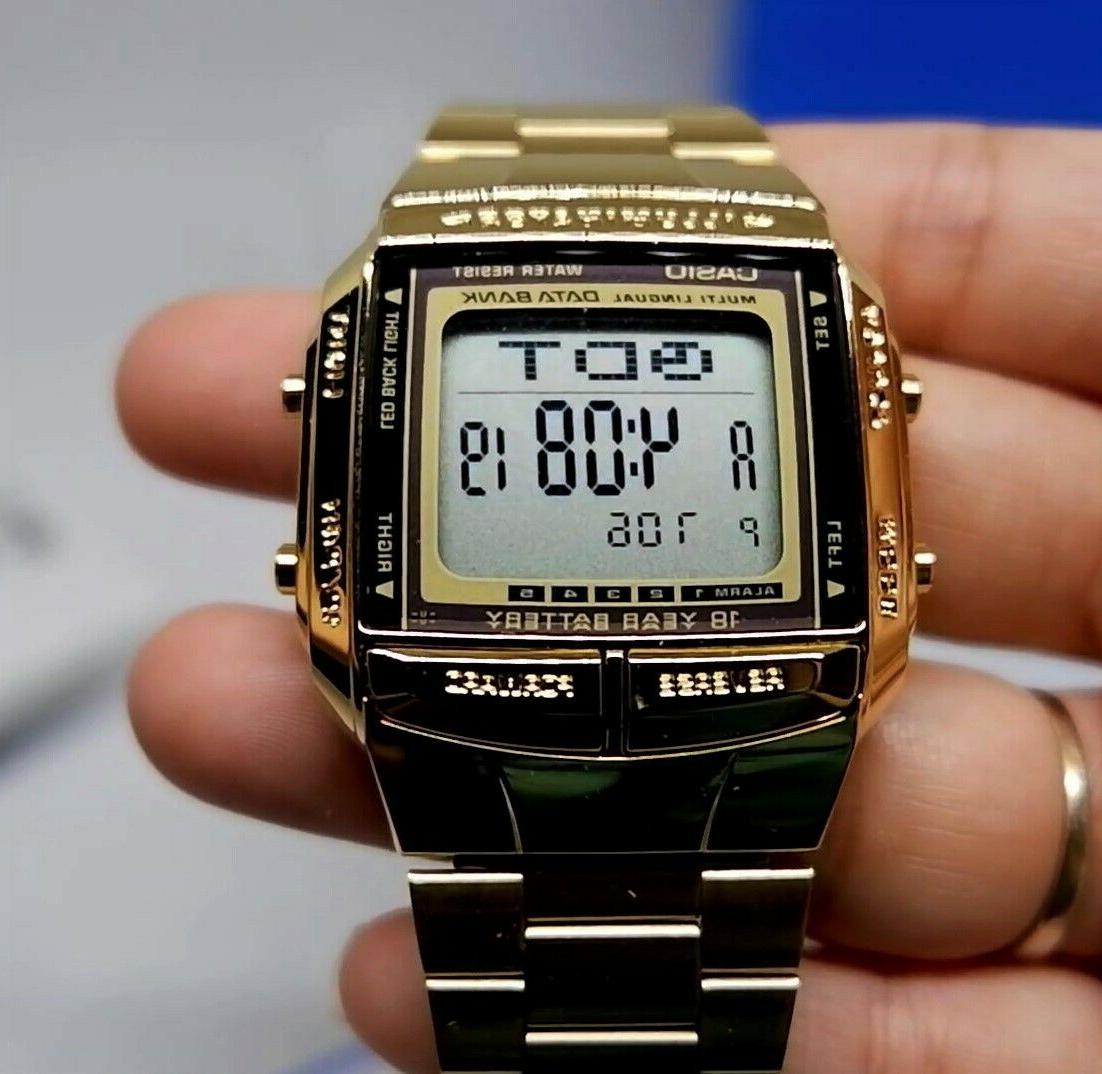 orologio vintage databank cronometro multifunzione oro accia