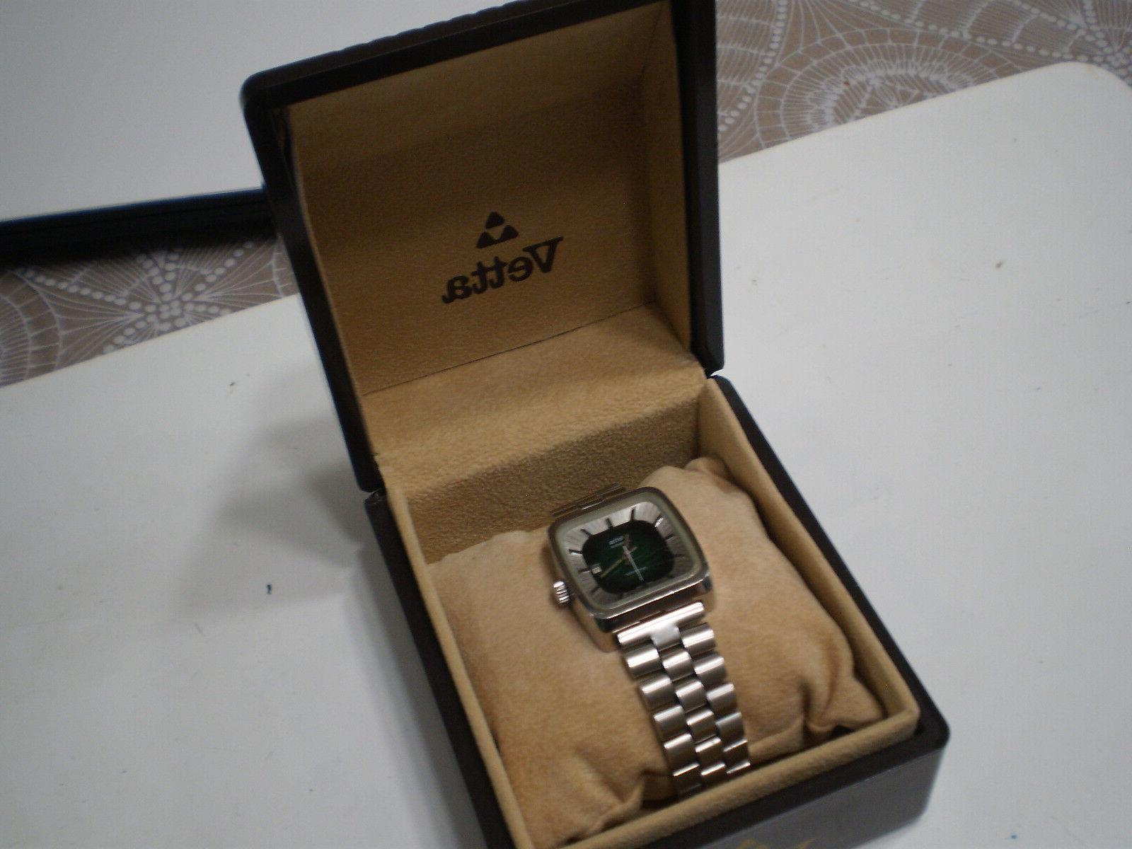 orologio vintage meccanico automatico quadrato cioccolatino 