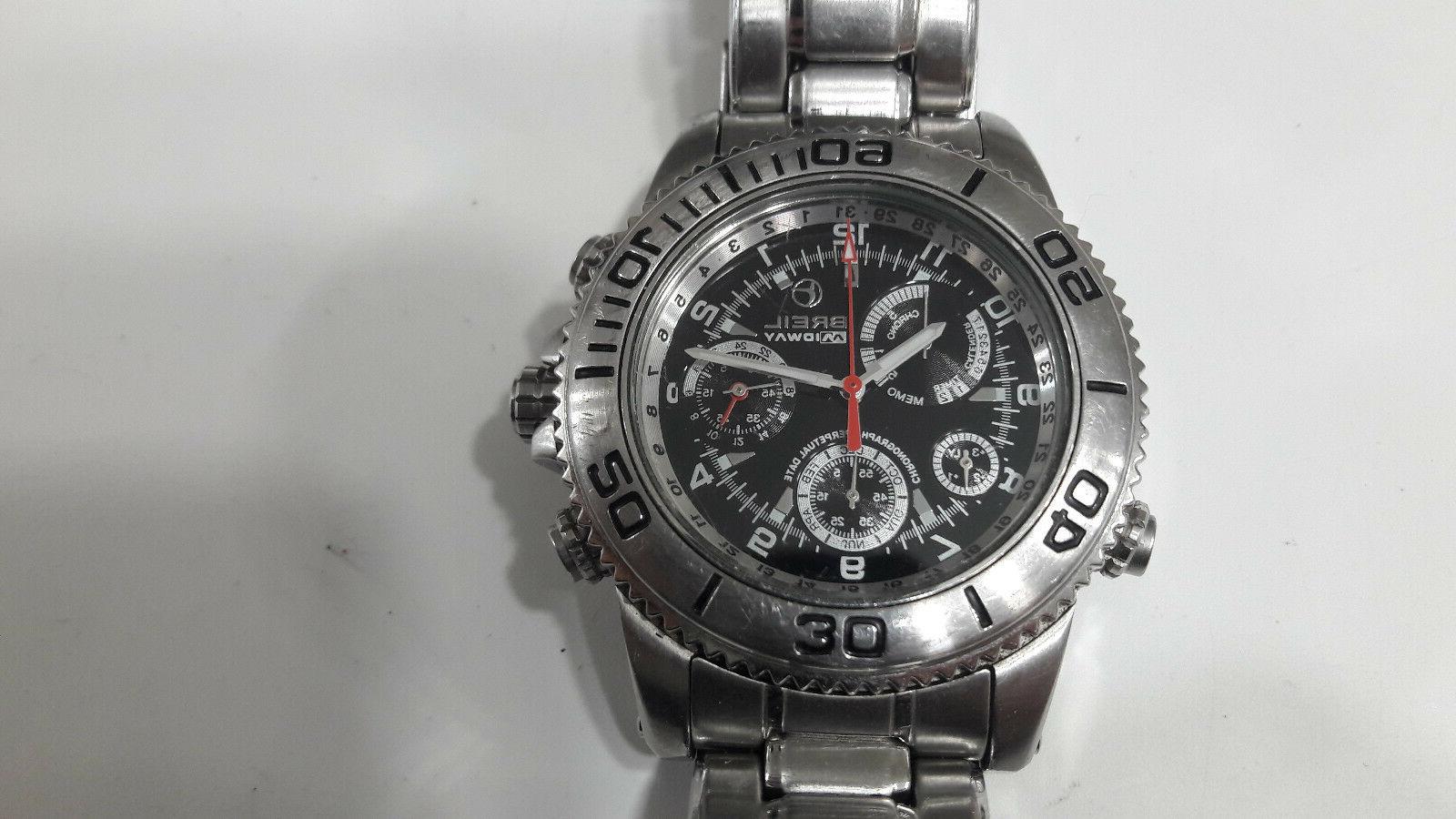 orologio vintage midway cronograph perpetual date v387