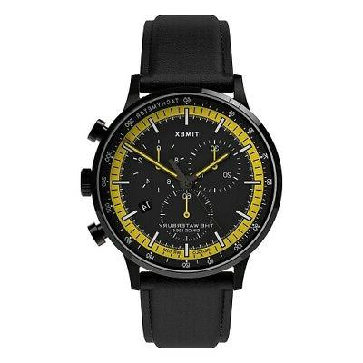 orologio waterbury chrono nero giallo 42 mm