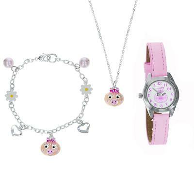 piccolo gemme bambini rosa maialino orologio e