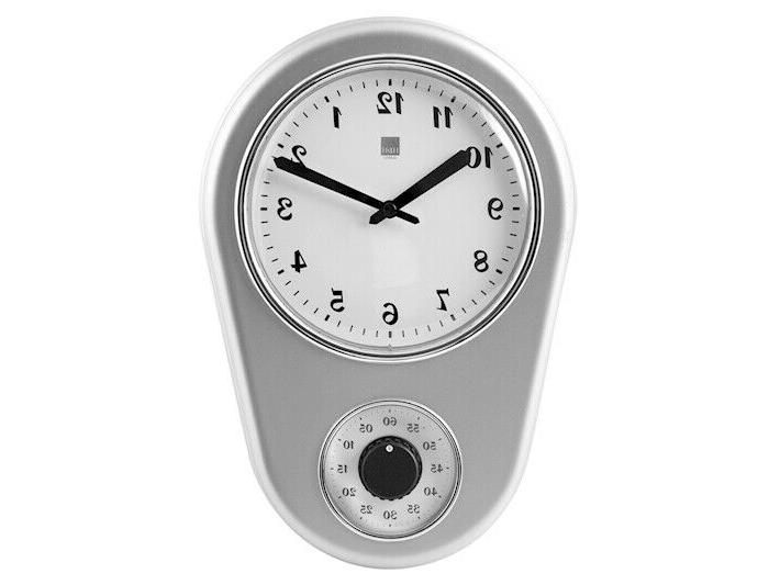 piu orologio da parete argento cm 21x31