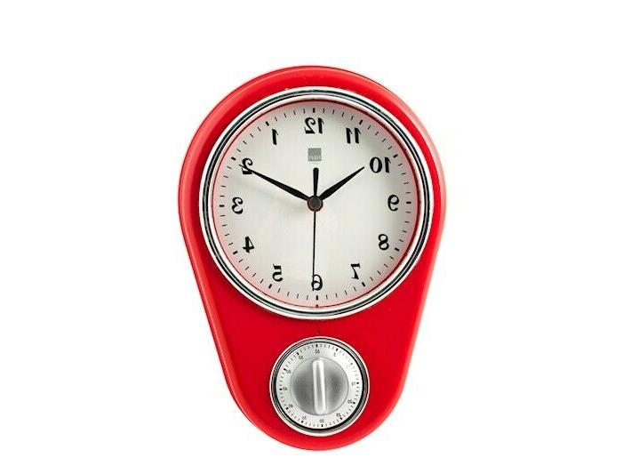 piu orologio da parete rosso cm 16x22