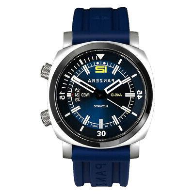 pro diver automatico datario acciaio blu silicone