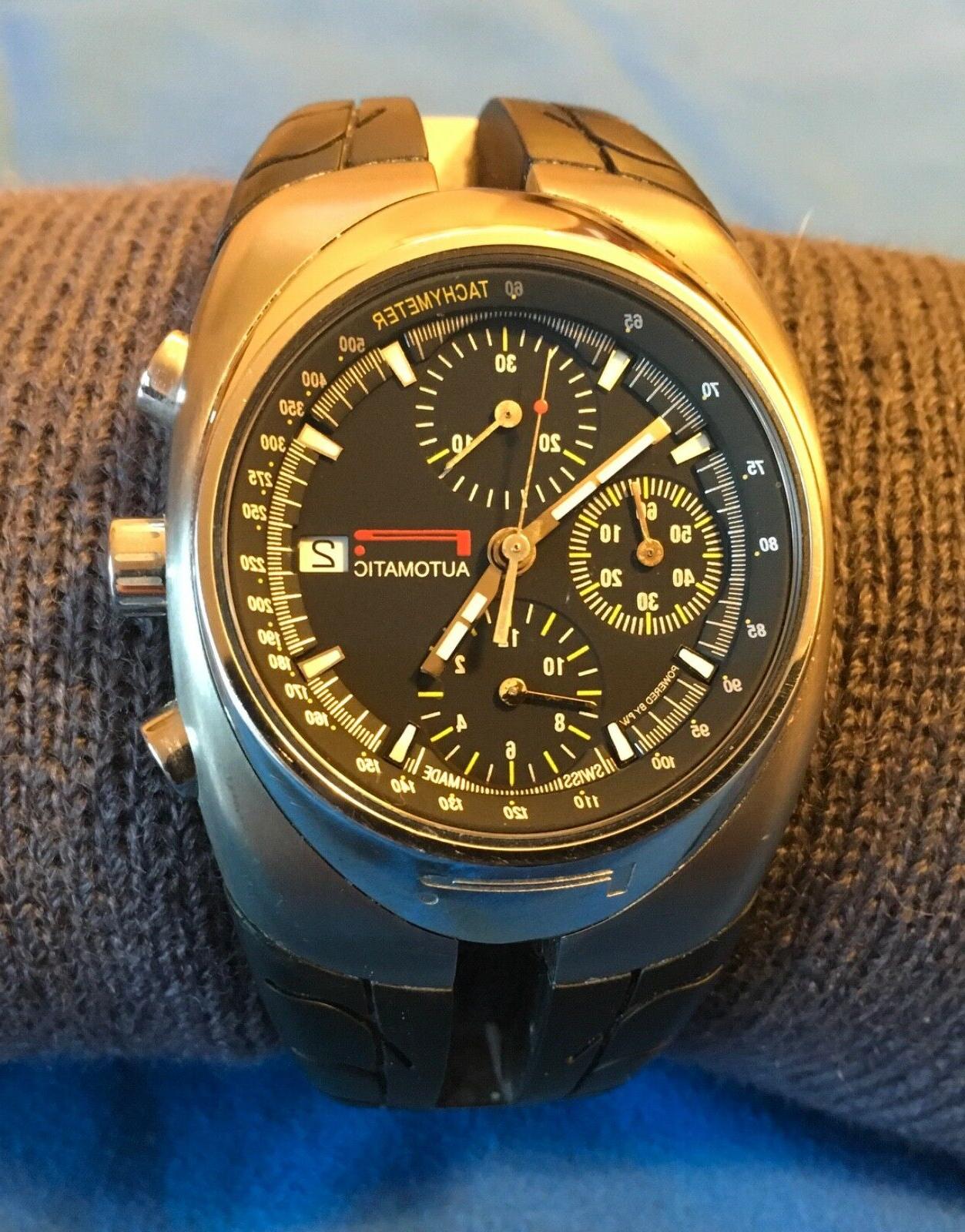 pzero crono automatico titanio gomma swiss nero