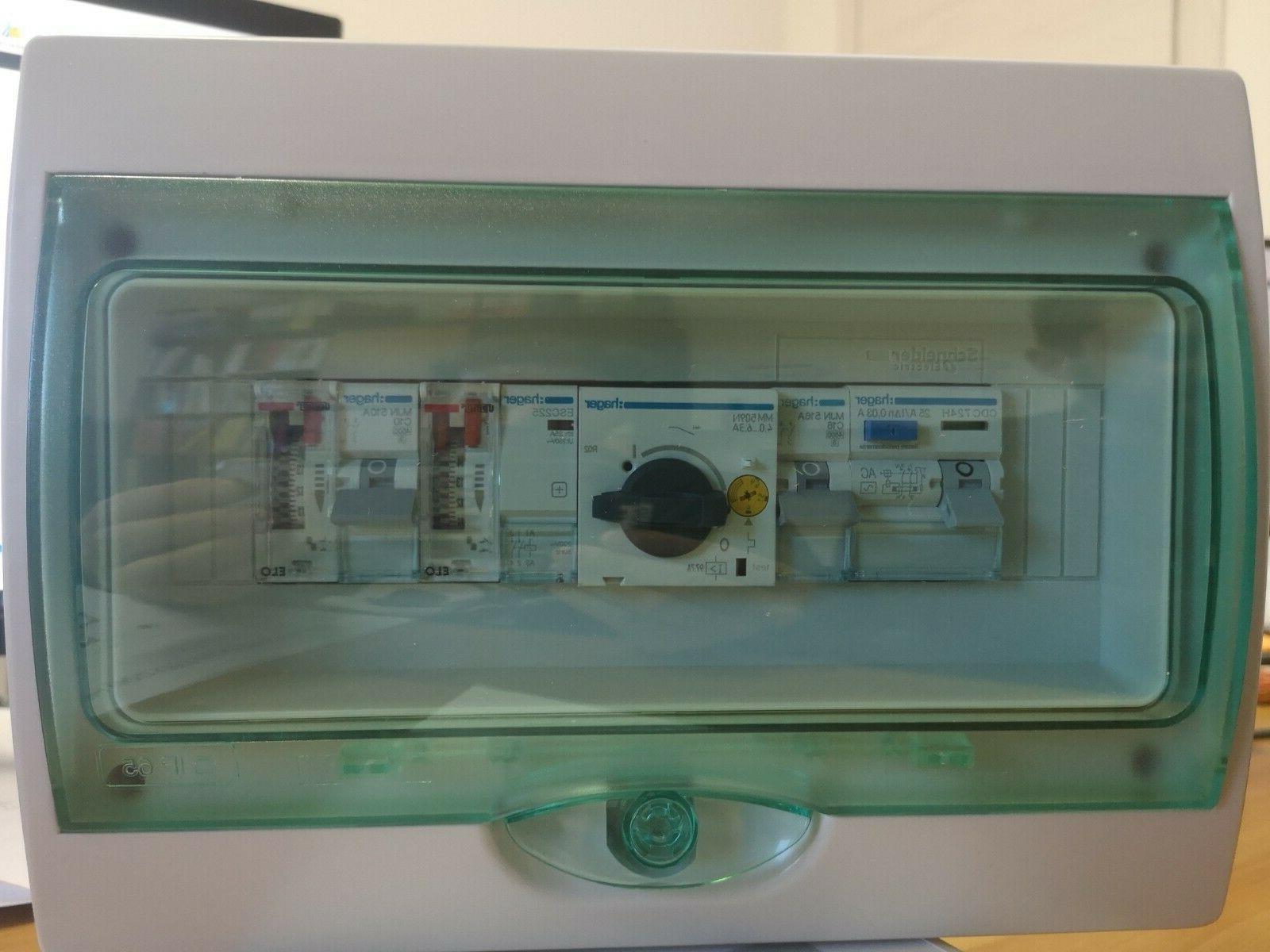 quadro elettrico piscina con due orologi per