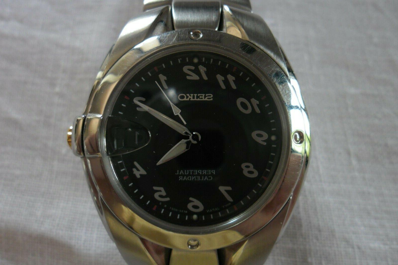 quartz perpetual calendar in acciaio
