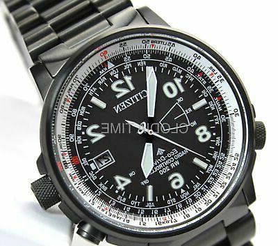 radiocontrollato pilot acciaio ip nero eco drive