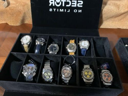 rarissimo box 24 orologi portaorologi sector automatic