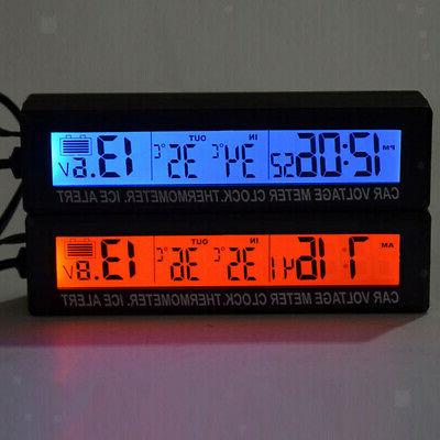 ricambi auto termometro voltmetro per auto orologio