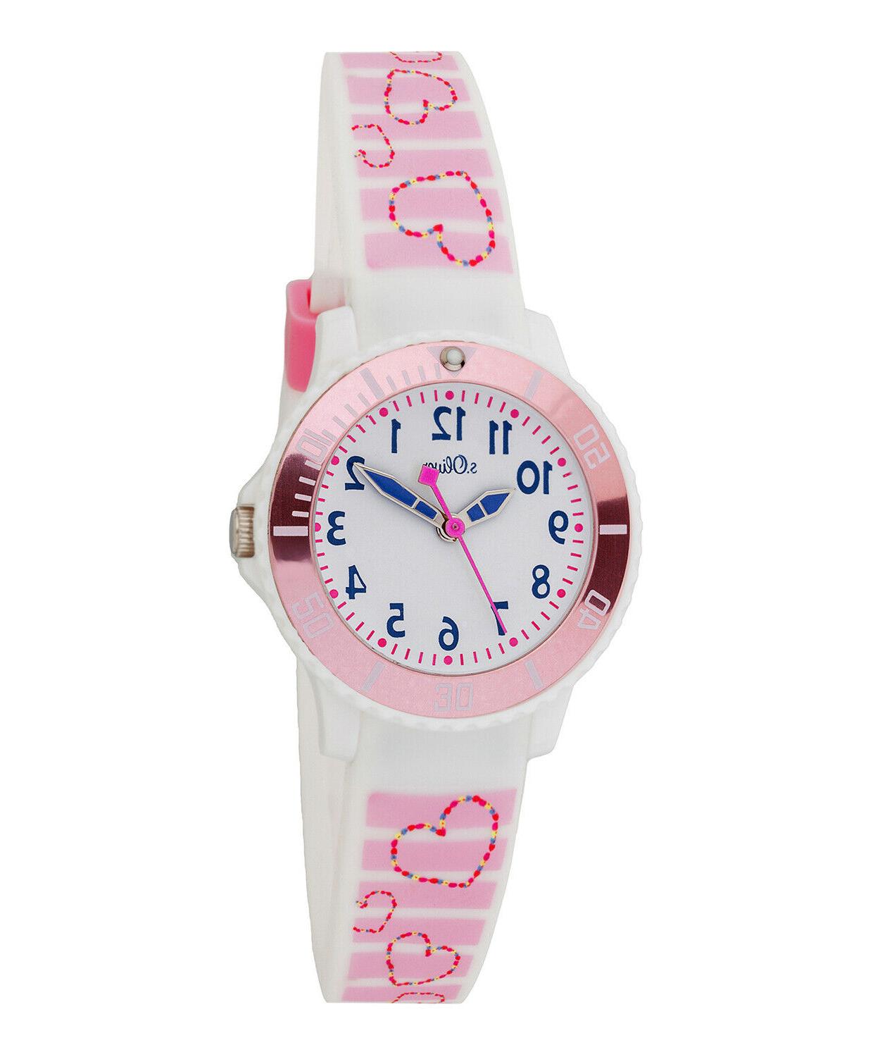 s oliver orologio silicone bambini cuore vetro