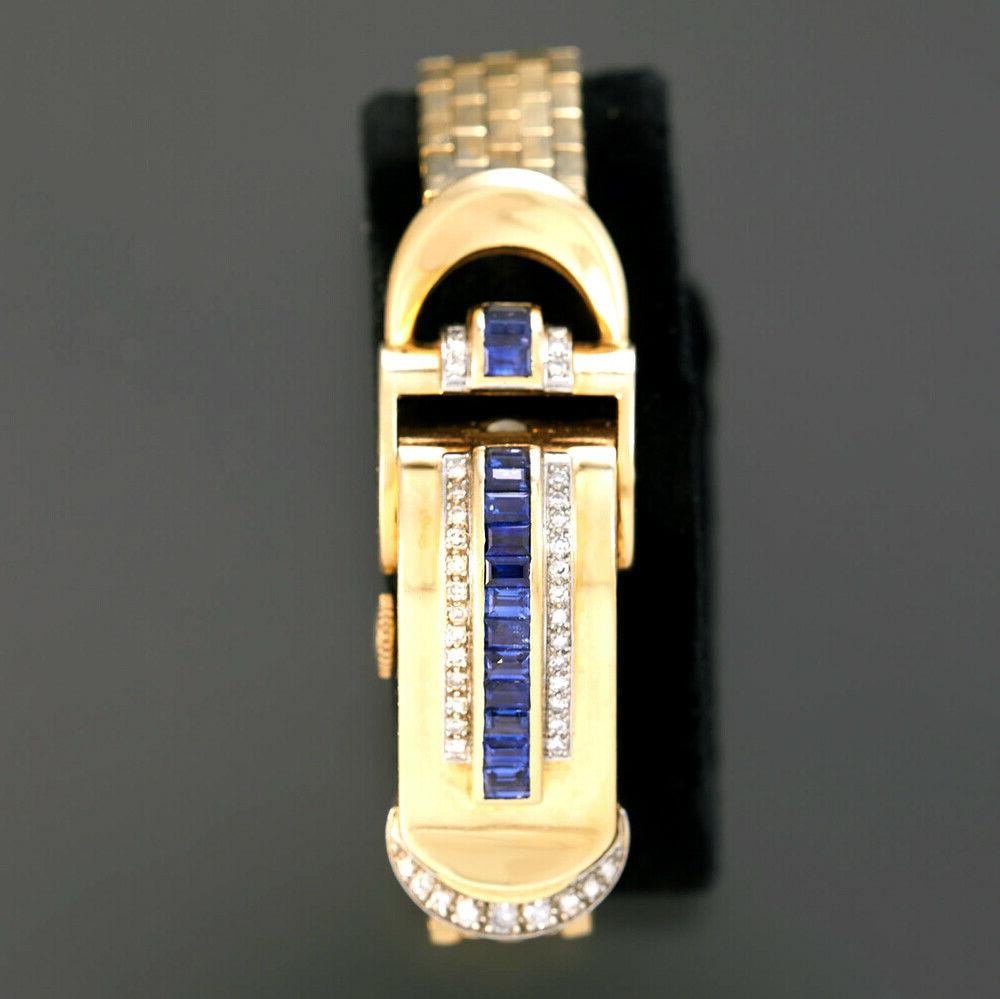 scarce donna 18k oro diamante e zaffiro