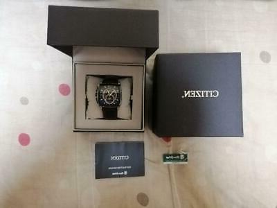 scatola cronografo quadrato eco drive solare orologio