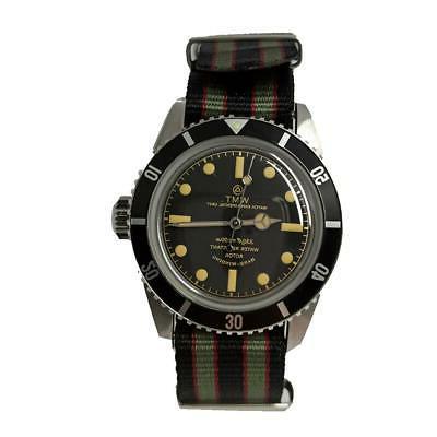 sea bond acciaio automatico nero vintage diver