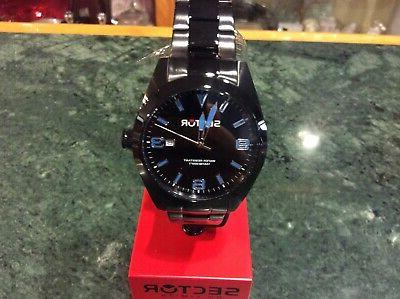 sector orologio uomo cassa in acciaio brunito