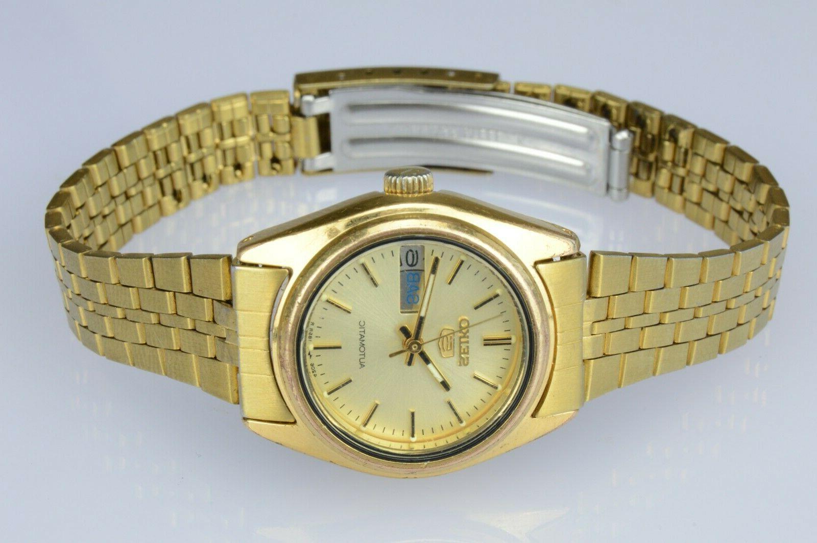 seiko 5 4206 0500 lady gold plated