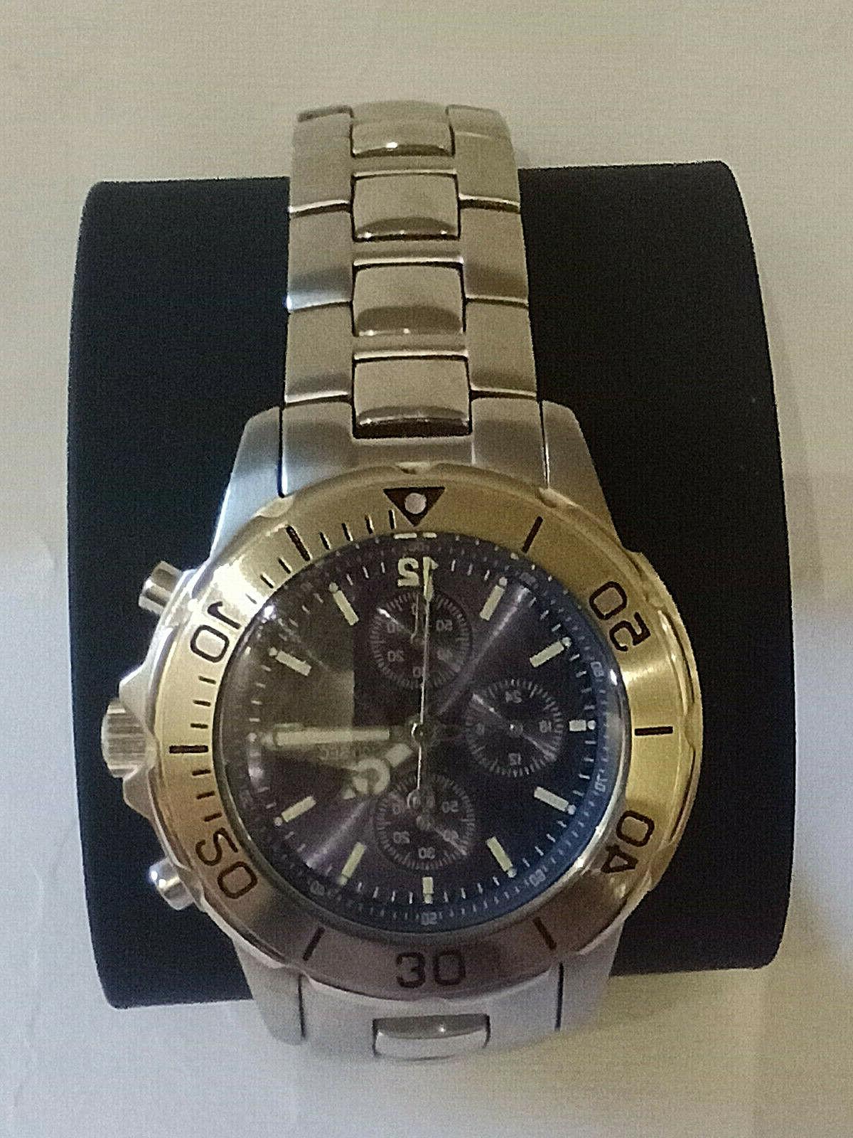 serie 200 cronografo al quarzo in acciaio