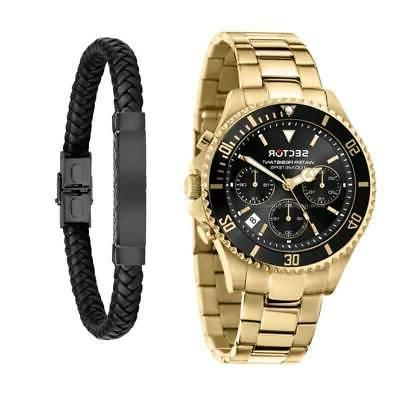 set orologio sector 230 r3273661028 acciaio cronografo