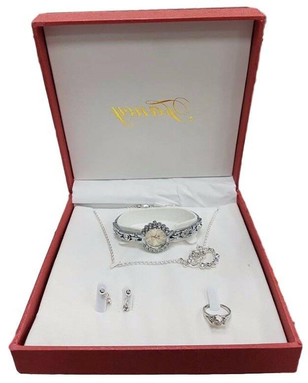 set regalo per donna orologio orecchini collana