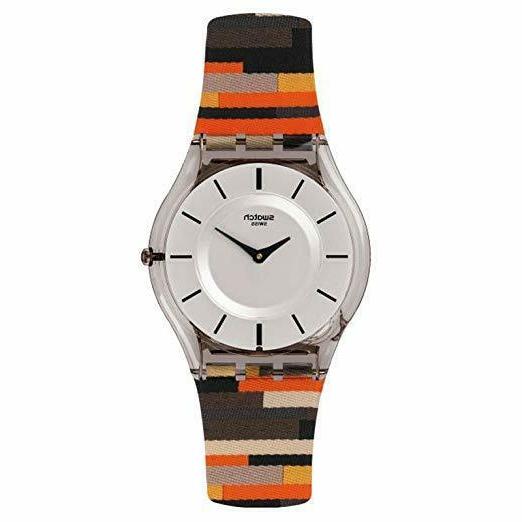 sfm133 patchwork quadrante argento cinturino in pelle