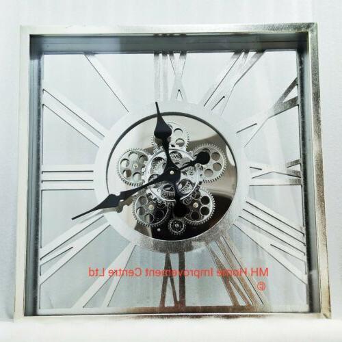shabby chic grande quadrato orologio da parete