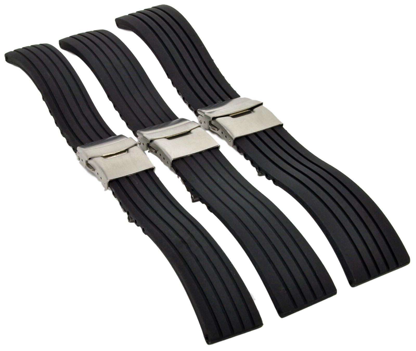 silicone cinturino orologio sub bracciale nero con