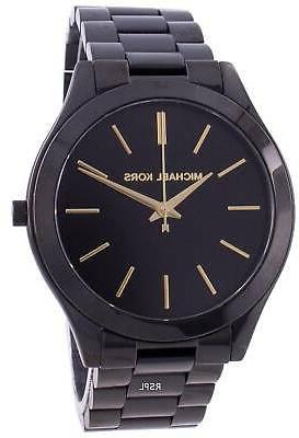 slim runway quadrante nero mk3221 orologio da