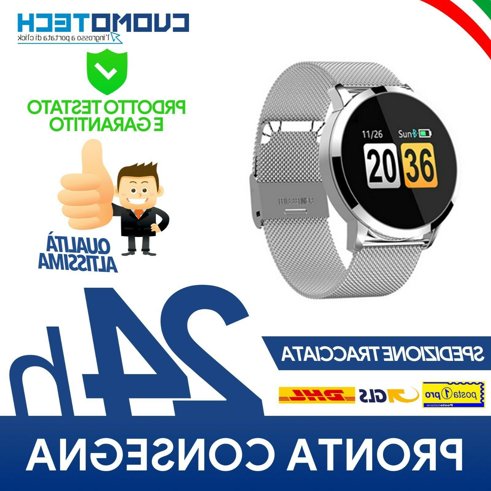smartwatch orologio con cassa acciaio cinturino milano