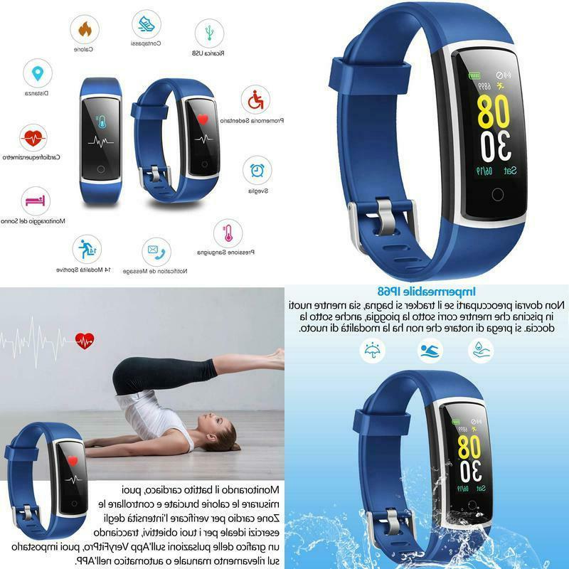 smartwatch orologio fitness tracker uomo donna pressione