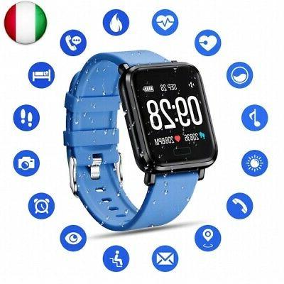 smartwatch orologio fitness uomo donna bambini blu