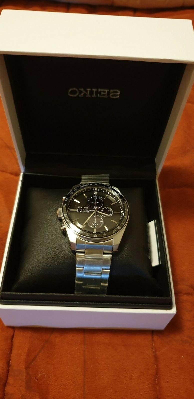 solar new men s chronograph alarm watch