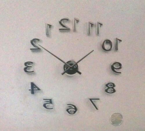 stick clock orologio adesivo da parete 3d