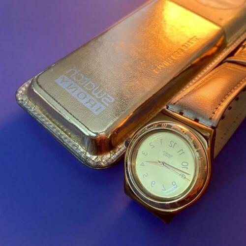 swatch donna irony steel oro nuoco senza