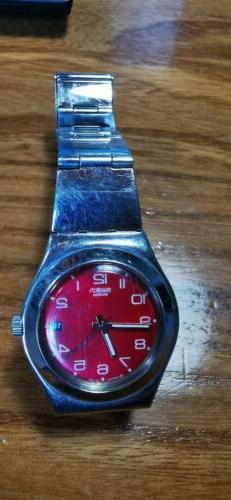 SWATCH IRONY ACCIAIO QUADRANTE ROSSO