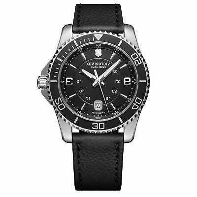 swiss army maverick nero quadrante pelle cinturino