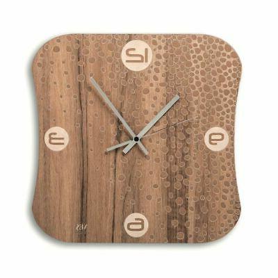 terra orologio a muro moderno in legno