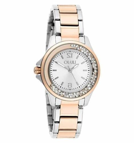 tlj1212 orologio donna bracciale acciaio oro rosa