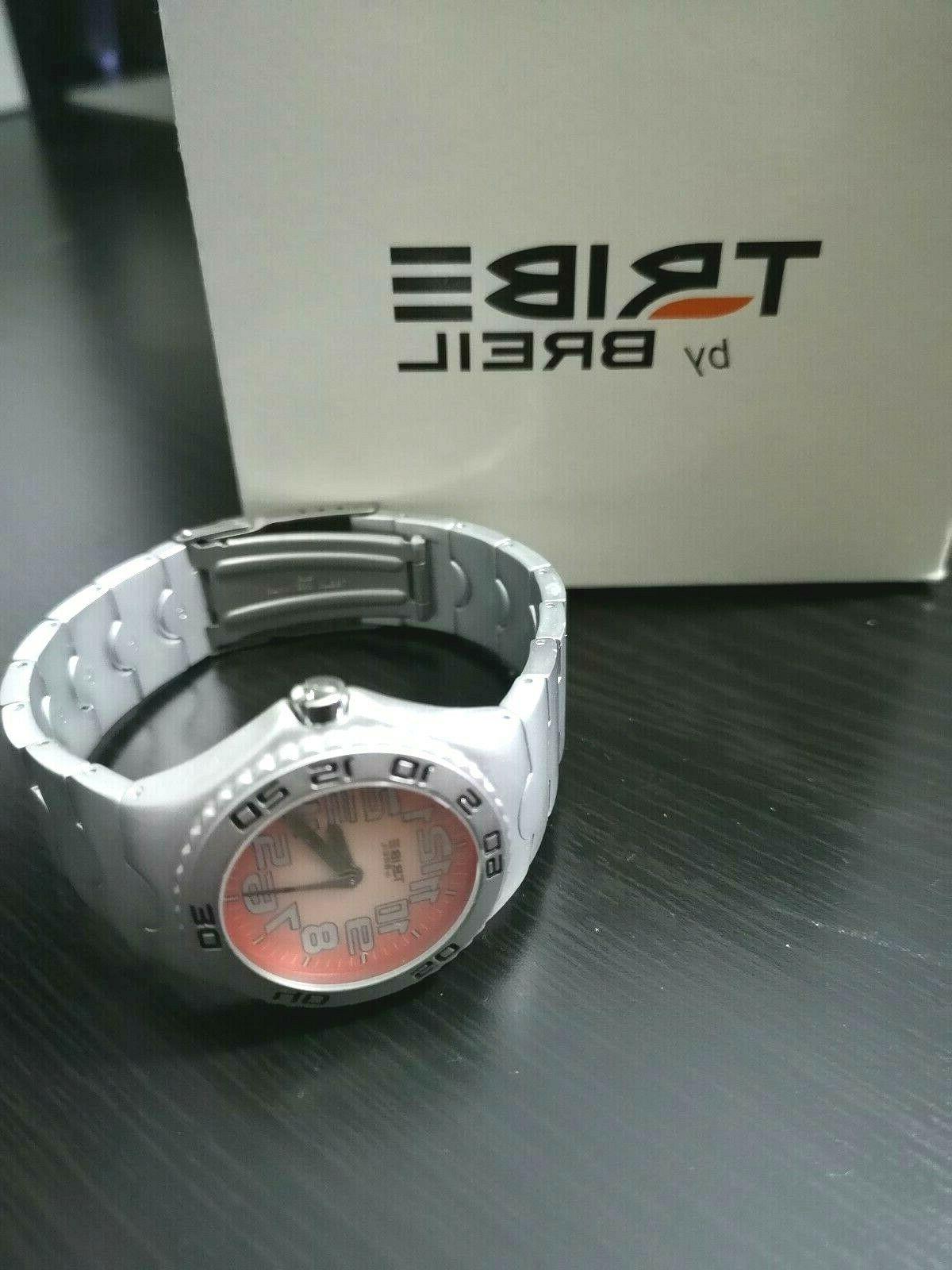 tribe by quarzo alluminio quadrante arancio unisex