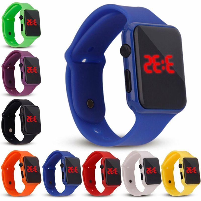 unisex digitale led sports orologio silicone fascia