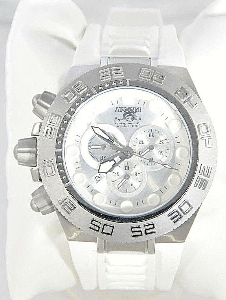 uomo 1536 subacqueo bianco poliuretano strap cronografo