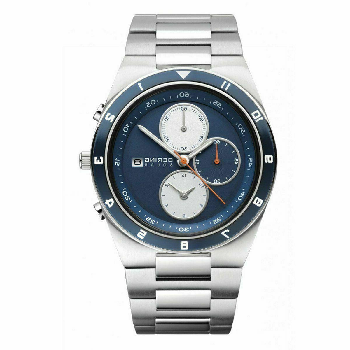 uomo a energia solare orologio cronografo in
