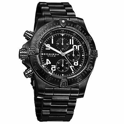 uomo ak711bk cronografo luminescente acciaio inox nero
