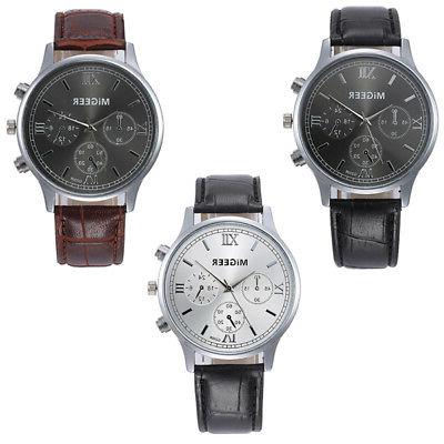 uomo classico orologio migeer polso cinturino casual