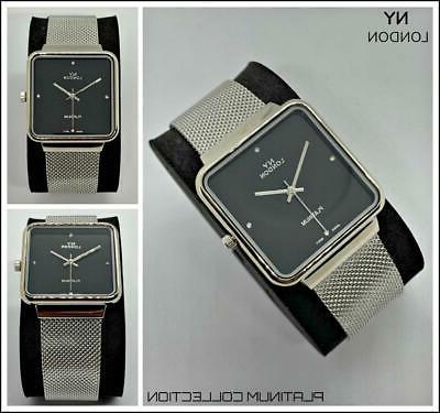 uomo classy elegante dressy quadrato argento lusso