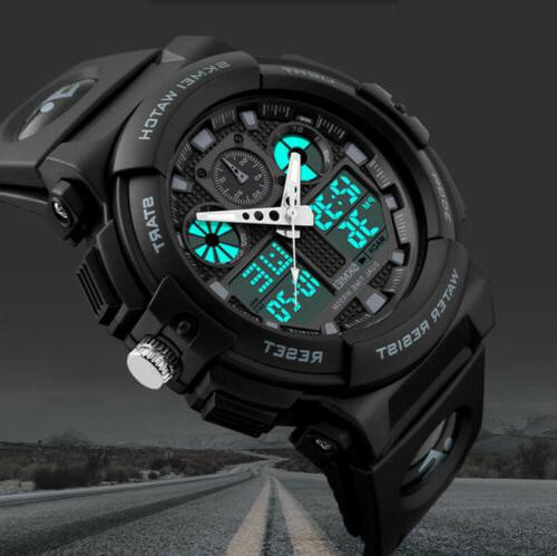uomo data di quarzo militare shock digital