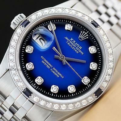 uomo datejust blu vignette zaffiro diamante 18k