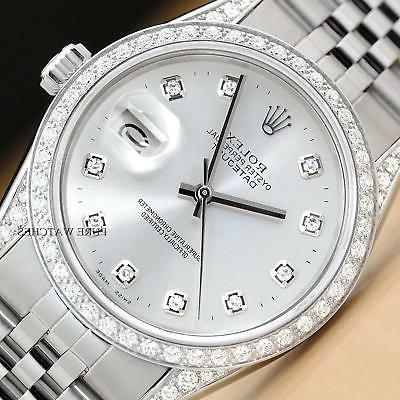 uomo datejust diamante lunetta quadrante and lugs