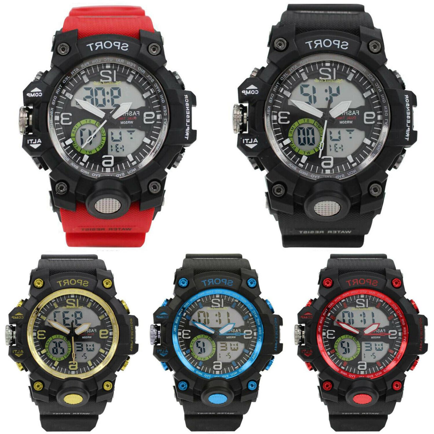 uomo donna esercito militare nero sport analogico