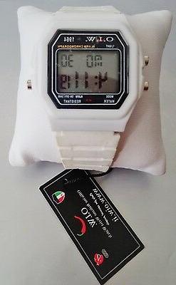 O Digitale Polso Uomo Donna Bianco Oiw Stile Casio Vintage R