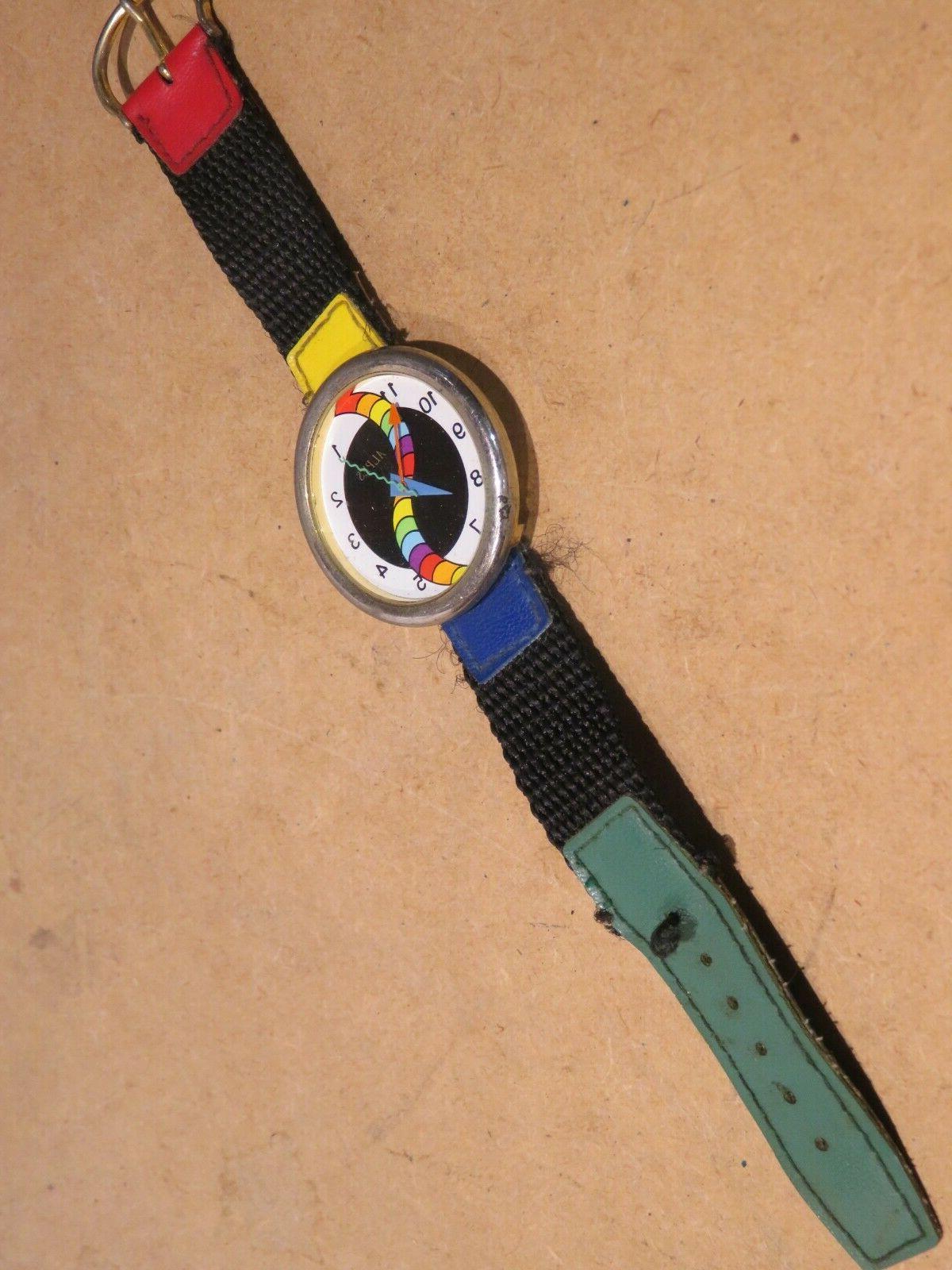 vecchio orologio da polso cinturino in tessuto